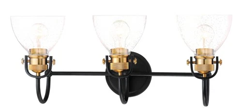 Minka Lavery 3363-416 Monico 3 Light, Bronze with Natural Brushed Brass - Picture 6 of 7