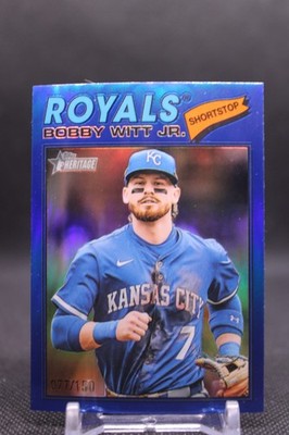 Bobby Witt Jr. #160 2026 Topps Heritage Chrome COLOR MATCH Blue Refractors /150