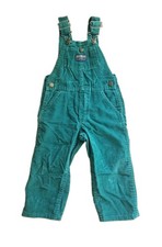 Vintage OshKosh B'Gosh Green Corduroy Overalls 3T USA Made Toddler Bibs