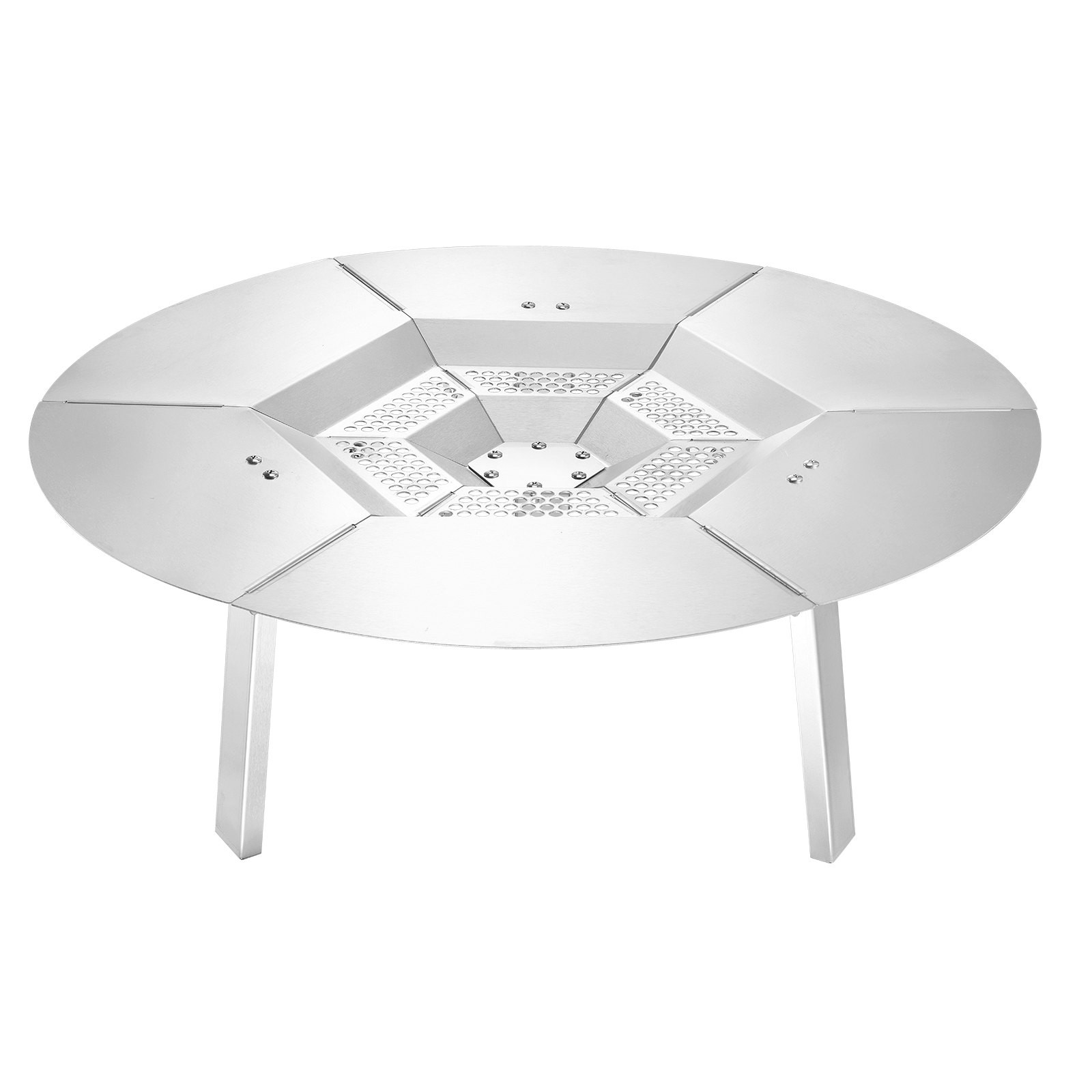 VEVOR Fire Pit Heat Deflector for Solo Stove Yukon, 25 inch Bonfire Round for Wo