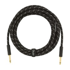Fender Deluxe Series 15 foot Instrument Cable, Black Tweed (NEW)