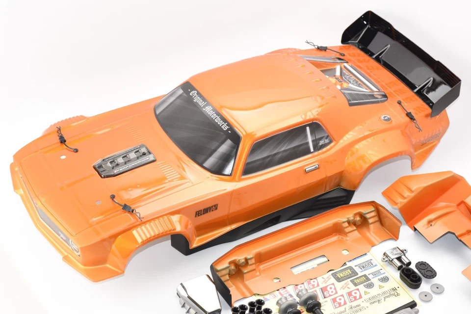 Arrma FELONY 6s - Body Shell (ORANGE Resto-Mod muscle Street Bash ARA7617V2 - Image 2 of 4