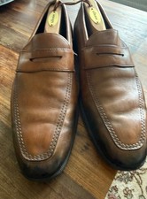 Allen Edmonds Georgetown Mens 10 D Brown Leather Penny Loafers Made in USA