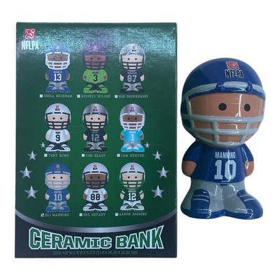 NFLPA (2016) Eli Manning Ceramic Coin Bank   BRAND NEW with Original Box