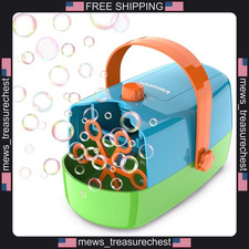 Electric Bubble Machine 3-in-1 with 3 Bubble Wheels for Kids  Events