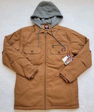Wrangler canvas Work jacket men size SMALL Quilted Lined brown