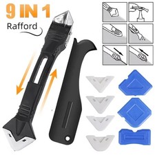 9 in 1 Metal Head Shovel Glue Tool Kit – Silicone Spatula & Caulk Remover