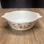 Vtg 1970s Pyrex England Casserole Dish Country Autumn 8” No Lid