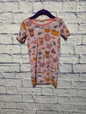 spearmint love Bamboo Pj Sleep Shirt Fall Pumpkin Spice  6Y