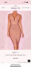 HOUSE OF CB Mara Deep Plunge Bandage Dress-NWT Size Small