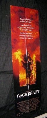 Original BACKDRAFT Rare 20'' x 58'' Advance International Theatre Door Panel
