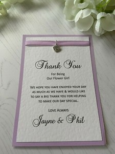 thank you for being our flower girl card