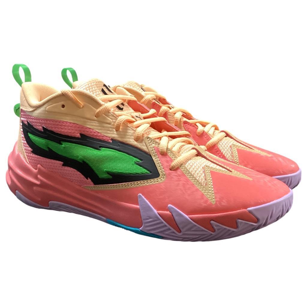 Puma Basketball Shoes Men 11.5 Orange Scoot Zero Georgia Peach Sneaker Lace Up Puma Scoot Zeros Georgia Peach basketball shoes main image 4