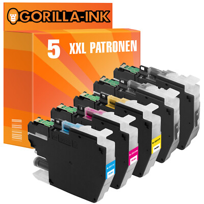 5 Patronen für Brother LC-3211 DCP-J 774 DW MFC-J 491 DW MFC-J 497 DW XXL