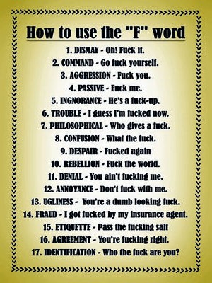 Blechschild 30x40 How to use the ''F'' word Wand Deko Cafe Sammler Geschenk