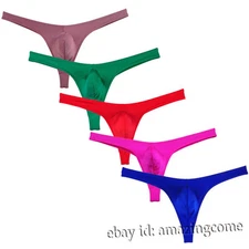 New Men Spandex Bulge Pouch Thong Underwear Elastic Swimwear Tanga Bikini T-back