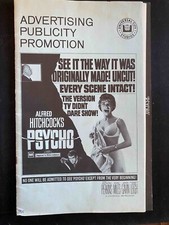 Psycho Pressbook 1960 Anthony Perkins, Janet Leigh COVER ONLY!