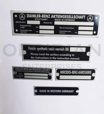 Vintage Mercedes Benz Alloy Name Plates 5pc Set For Mercedes Cars Vintage Mercedes Benz Alloy Name Plates 5pc Set For Mercedes Cars
