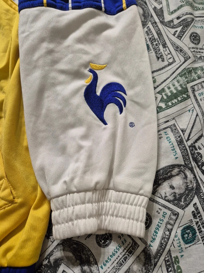 RARE VINTAGE Le Coq Sportif Shiny Embroided Collar Big Logo Track Jakcet - Image 4 of 4