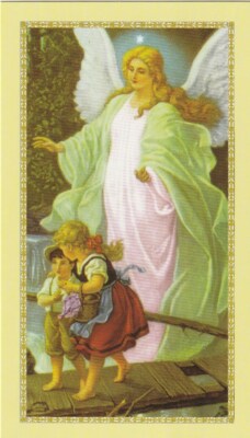 *Holy Card-''Prayer To My Guardian Angel'' (English/Spanish) *Prayer-Back {J4}~