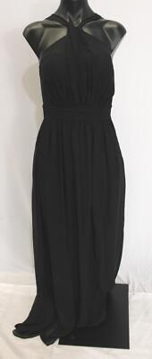 Birdy Grey Women's Kiko Halter Neck Bridesmaids Dress BE5 Black Small NWT