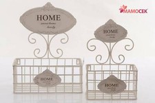 MENSOLA Portapiante parete ferro bianco cm21-30 bagno cucina shabby portaoggetti