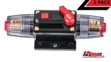 2x Car Audio 4 Gauge Inline Manual Circuit Breaker Fuse for System Protection 60