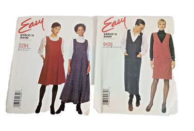 McCalls Easy Stitch n Save 2284 9436 Jumper Misses 16-22 Pattern Uncut Lot of 2
