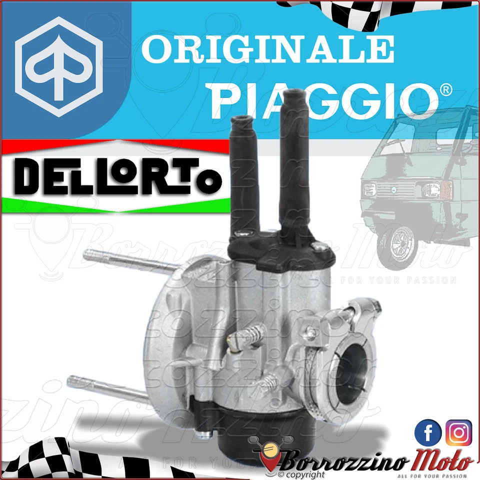 CARBURATORE DELL'ORTO SHBC 18.16 SENZA MISCELATORE PIAGGIO APE 50 1980 > 1985