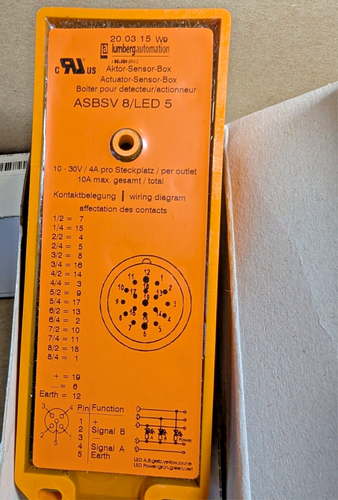 Lumberg Automation ASBSV 8/LED 5 M12 Distribution Module, 8Port 5P, M23 (New) - Picture 4 of 7