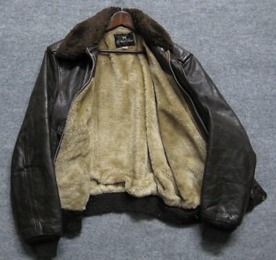 ORIGINAL VINTAGE 1960's GOLDEN FLEECE LEATHER JACKET USA MEN'S