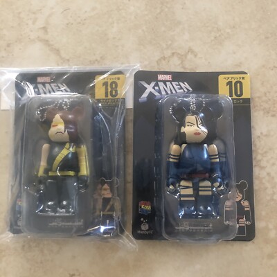 Marvel X-Men Cyclops + Betsy Braddock 100% Bearbrick figure Box 2pcs Set US