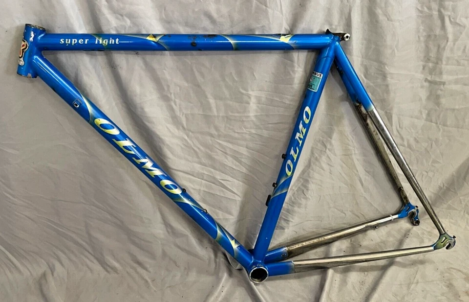 Cuadro de bicicleta de carretera Olmo Super Light 1985 51 cm pequeño Columbus Genius acero con orugas Foto 2 de 4