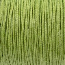 1mm Waxed Cotton Cord - Light Olive Green - 70M - Macrame and Beading String