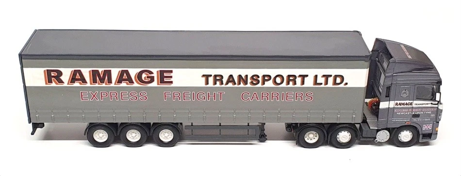Corgi 1/50 Scale CC13217 - DAF XF Space Cab Curtainside Truck Ramage - Grey - Image 3 of 4