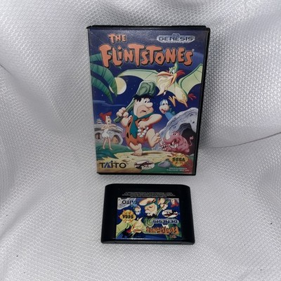 Sega Genesis The Flintstones (1993) - No Manual - Tested/Working - HTF Game