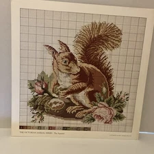 Elizabeth Bradley Needlepoint embroidery Hard to Find Squirrel Chart Only