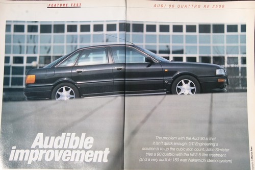 Original 1988 Motor extracted mag road test: AUDI 90 QUATTRO RE 2500 driven