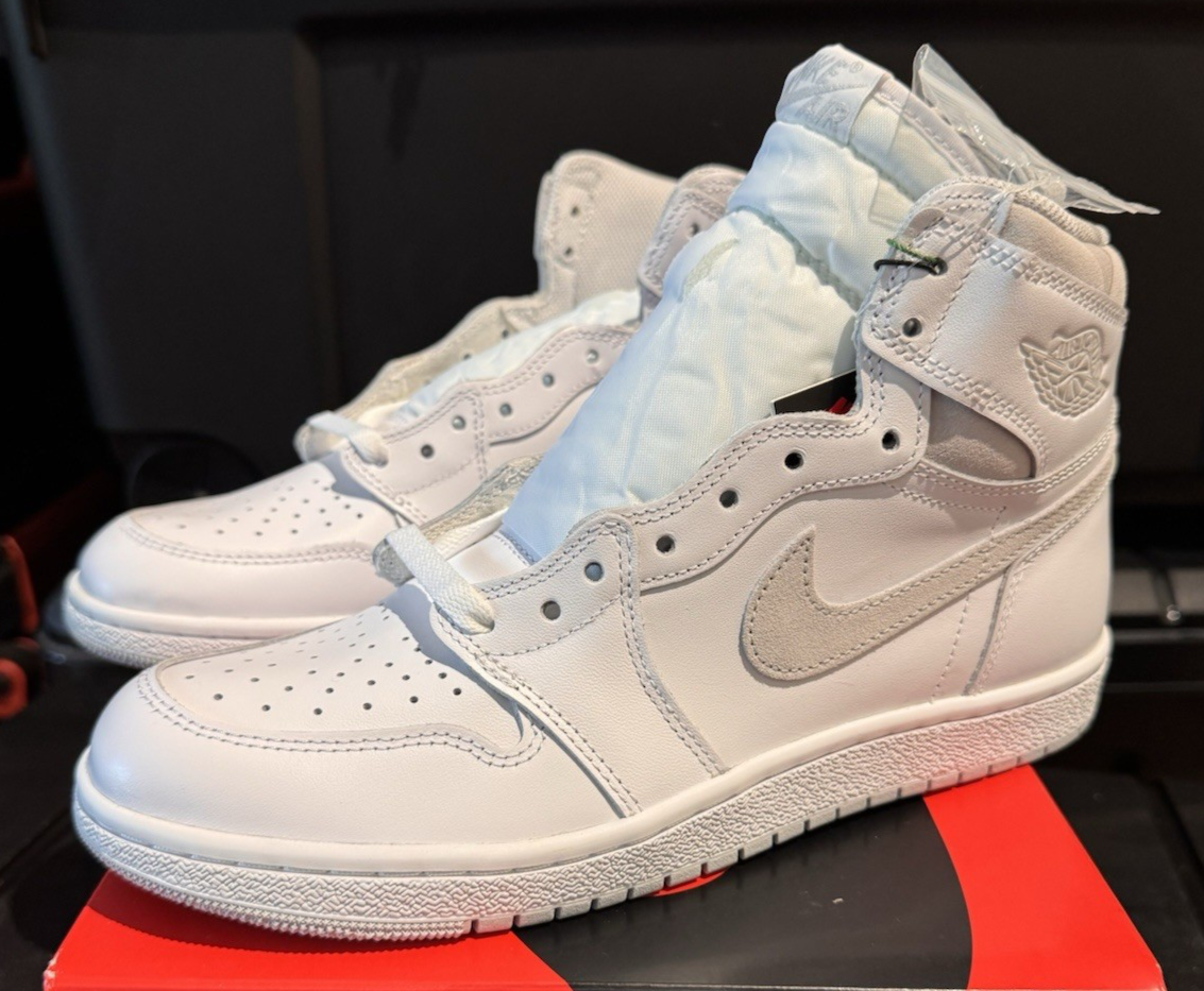 Nike Air Jordan 1 High OG 85 Retro White Neutral Grey 9.5 NEW | eBay