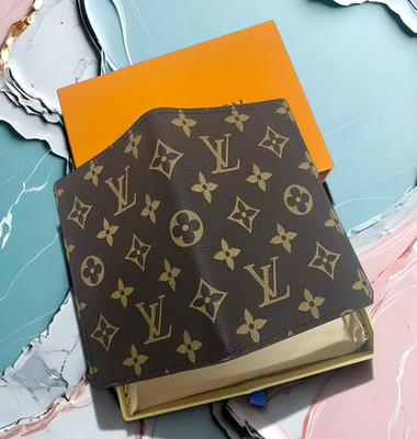 Authentic LOUIS VUITTON Monogram Passport Cover Brown W/Dust Bag & Box USA