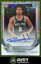 Dylan Harper RC 2025-26 Bowman 225/299 Chrome Auto Speckle Refractor Spurs
