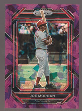 2023 Panini Prizm Baseball Joe Morgan base PURPLE CRACKED ICE Prizm SP #263 Reds