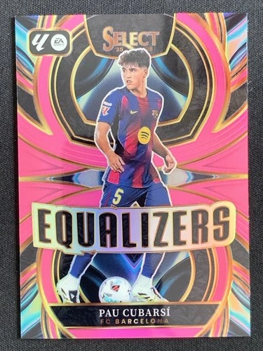 Pau Cubarsi 2025-26 Panini Select La Liga Equalizers Pink Prizm /25 #6
