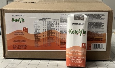 KetoVie 4:1 Unflavored - 8.5 oz Carton - 30 Count Box - Cambrooke keto low carb