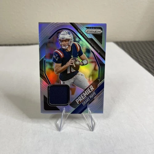2025 Panini Prizm Drake Maye #PJY-DME Premier Patch Silver Holo - Patriots