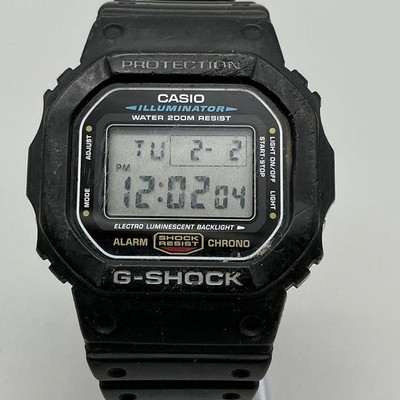 Casio G-Shock 3229 DW-5600E Mens Watch 43mm SCRATCHED Chrono New Battery