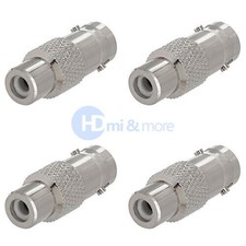 4x BNC Female Plug to RCA Female Jack Adapter Connector Coupler