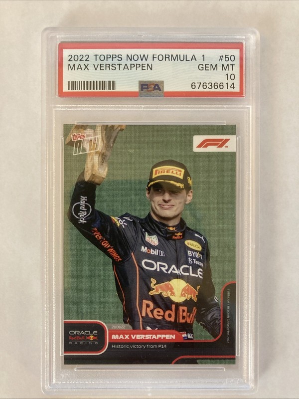 2022 Topps Now F1 Max Verstappen #50 PSA 10