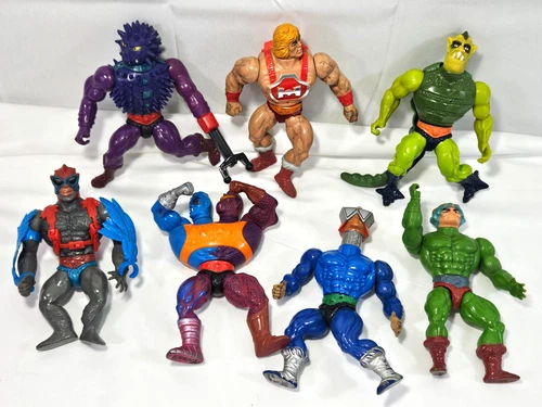 Vintage 1980 He-Man MOTU Action Figures (Lot of 7)