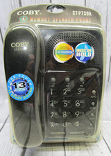 Coby Memory Speaker Phone Black Corded Telephone CT-P730A - Brand NEW Sealed